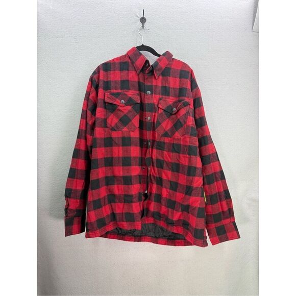 Scorpion Covert Moto Flannel Mens Plaid Full Zip Snap Shirt Size 3XL - Picture 1 of 10